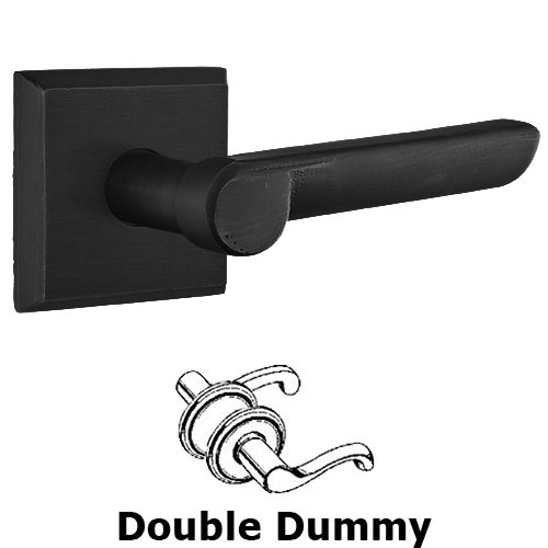 Double Dummy Right Handed Aurora Lever With #6 Rose in Flat Black Bronze