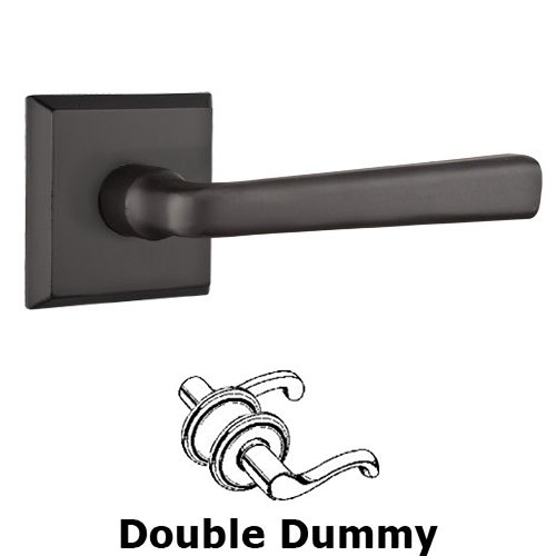 Double Dummy Left Handed Cimarron Lever With #6 Rose in Flat Black Bronze