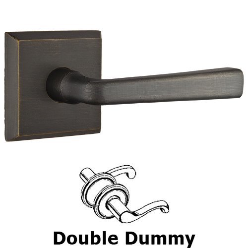 Double Dummy Left Handed Cimarron Lever With #6 Rose in Medium Bronze