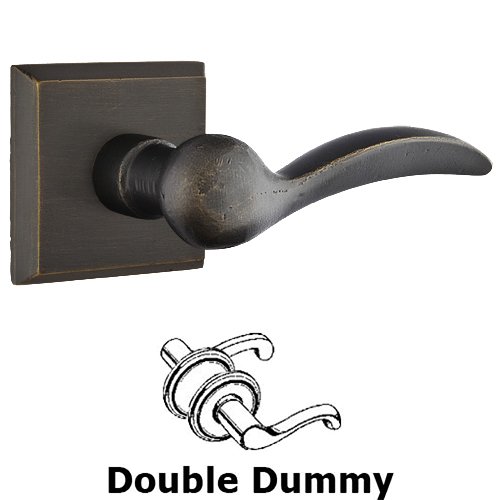 Double Dummy Left Handed Durango Lever With #6 Rose in Medium Bronze