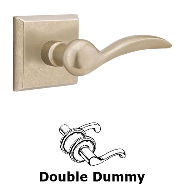 Double Dummy Right Handed Durango Lever With #6 Rose in Tumbled White Bronze