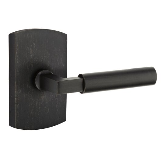 Passage Bryce Right Handed Lever with #4 Rose and Concealed Screws in Medium Bronze