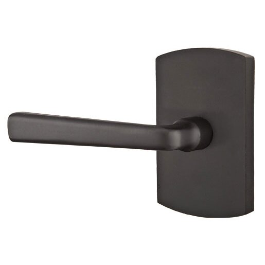 Passage Left Handed Cimarron Lever And #4 Rose with Concealed Screws in Flat Black Bronze