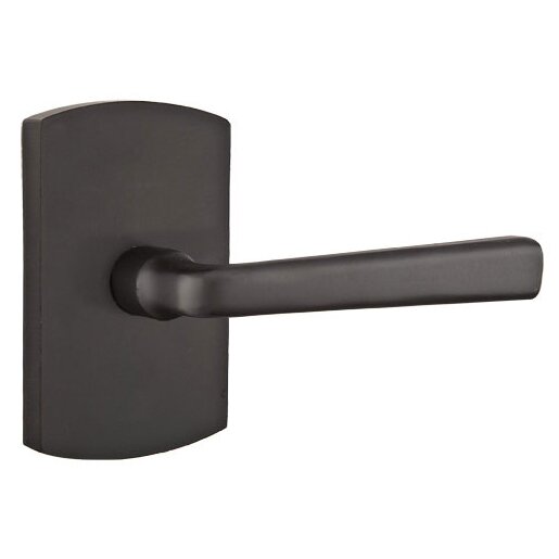 Passage Right Handed Cimarron Lever And #4 Rose with Concealed Screws in Flat Black Bronze