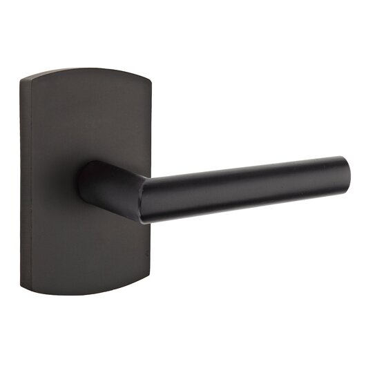 Passage Mariposa Right Handed Lever with #4 Rose and Concealed Screws in Flat Black Bronze