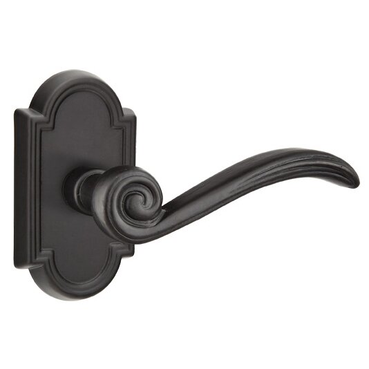 Passage Right Handed Medici Lever and #11 Rose With Concealed Screws in Flat Black Bronze