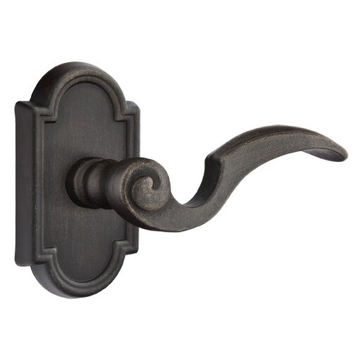 Passage Right Handed Napoli Lever and #11 Rose with Concealed Screws in Medium Bronze