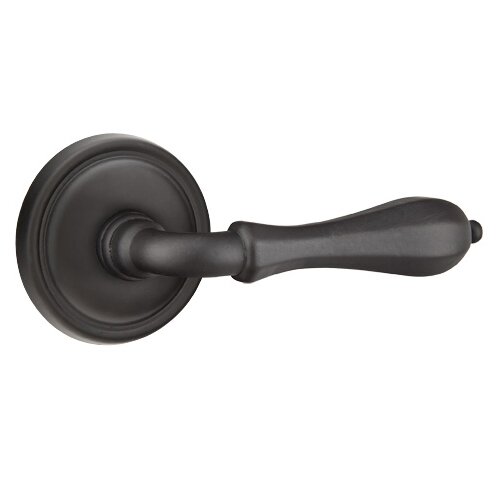 Passage Right Handed Octagon Lever With #12 Rose in Flat Black Bronze