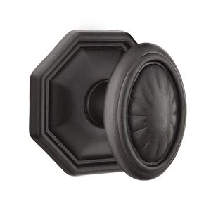 Passage Parma Knob With #15 Rose in Flat Black Bronze