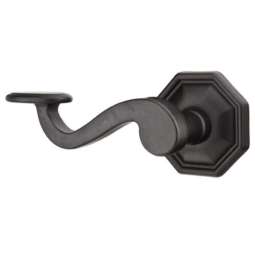 Passage Left Handed Padua Lever and #15 Rose with Concealed Screws in Flat Black Bronze