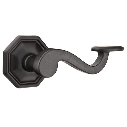 Passage Right Handed Padua Lever and #15 Rose with Concealed Screws in Flat Black Bronze