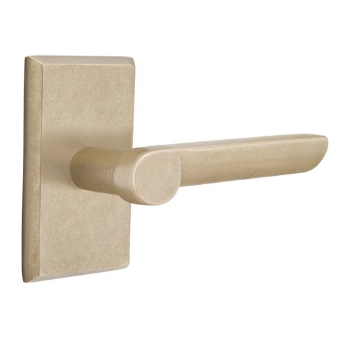 Passage Right Handed Aurora Lever And #3 Rose with Concealed Screws in Tumbled White Bronze