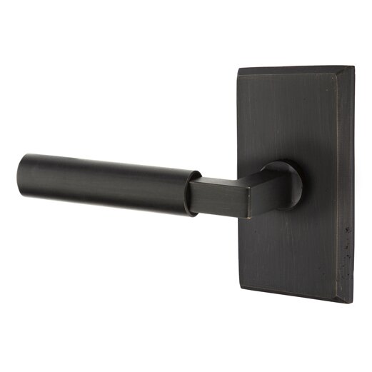 Passage Bryce Left Handed Lever with #3 Rose and Concealed Screws in Medium Bronze
