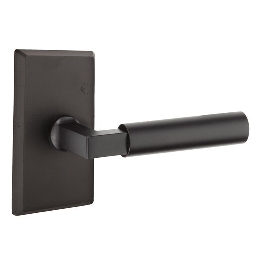 Passage Bryce Right Handed Lever with #3 Rose in Flat Black Bronze