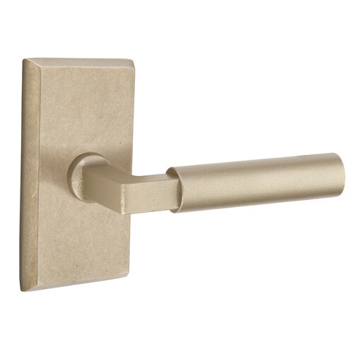 Passage Bryce Right Handed Lever with #3 Rose and Concealed Screws in Tumbled White Bronze