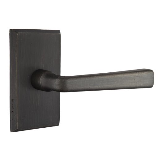 Passage Right Handed Cimarron Lever And #3 Rose with Concealed Screws in Medium Bronze