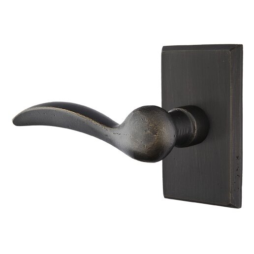 Passage Left Handed Durango Lever And #3 Rose with Concealed Screws in Medium Bronze