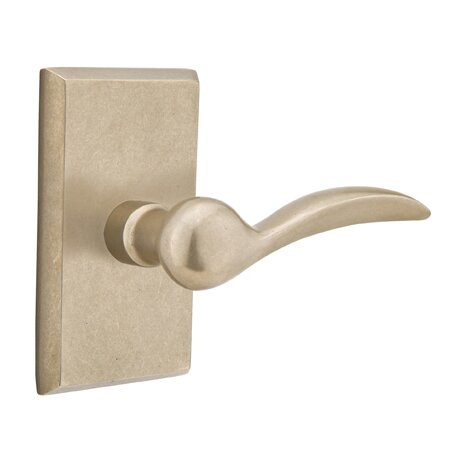 Passage Right Handed Durango Lever And #3 Rose with Concealed Screws in Tumbled White Bronze
