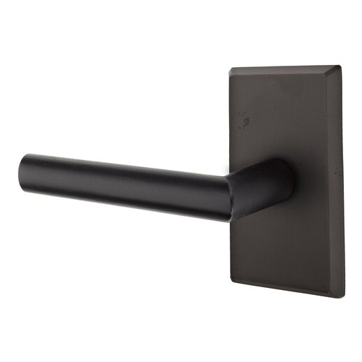 Passage Mariposa Left Handed Lever with #3 Rose in Flat Black Bronze