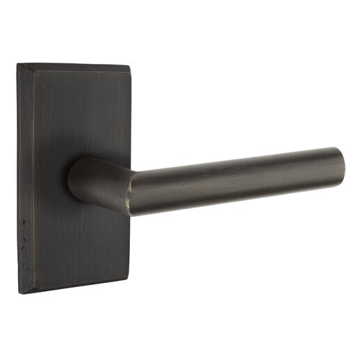Passage Mariposa Right Handed Lever with #3 Rose and Concealed Screws in Medium Bronze