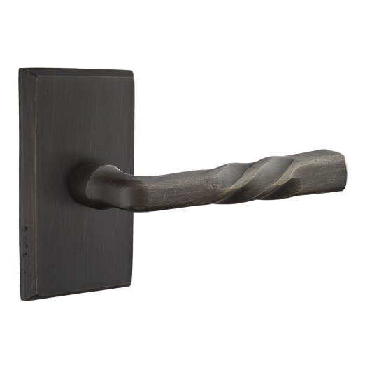 Passage Right Handed Montrose Lever And #3 Rose with Concealed Screws in Medium Bronze