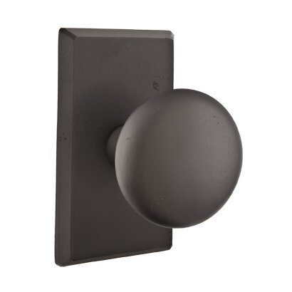 Passage Winchester Knob With #3 Rose in Flat Black Bronze