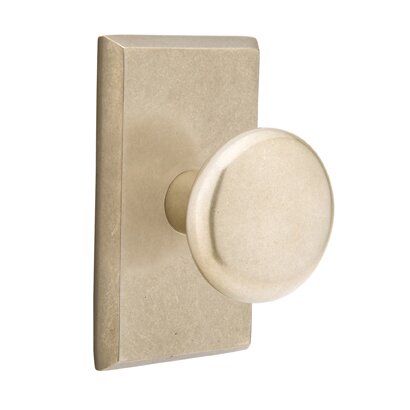 Passage Winchester Knob And #3 Rose with Concealed Screws in Tumbled White Bronze