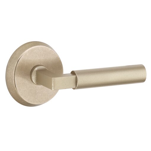 Passage Bryce Right Handed Lever with #2 Rose and Concealed Screws in Tumbled White Bronze