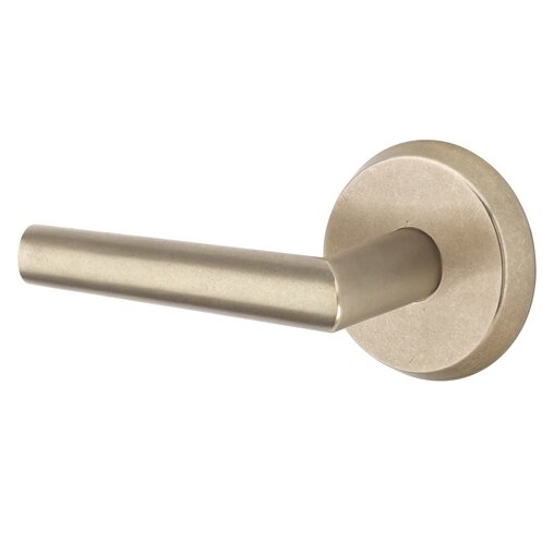Passage Mariposa Left Handed Lever with #2 Rose and Concealed Screws in Tumbled White Bronze