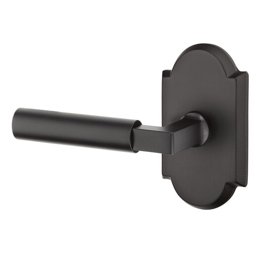 Passage Bryce Left Handed Lever with #1 Rose and Concealed Screws in Flat Black Bronze