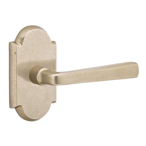 Passage Right Handed Cimarron Lever And #1 Rose with Concealed Screws in Tumbled White Bronze