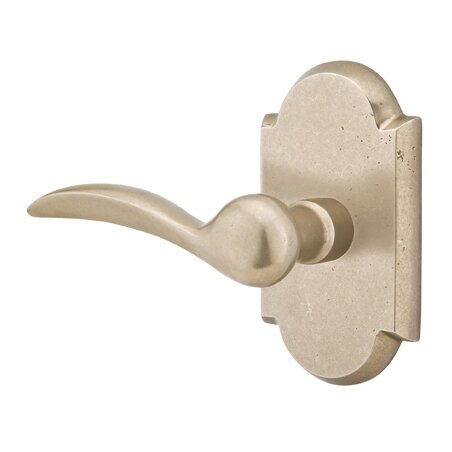 Passage Left Handed Durango Lever And #1 Rose with Concealed Screws in Tumbled White Bronze