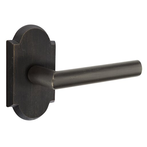 Passage Mariposa Right Handed Lever with #1 Rose and Concealed Screws in Medium Bronze