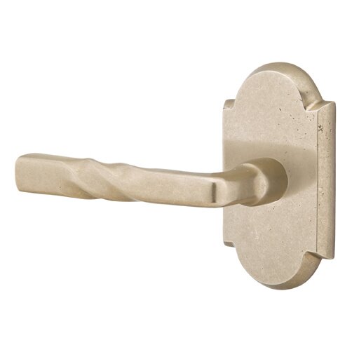 Passage Left Handed Montrose Lever With #1 Rose in Tumbled White Bronze