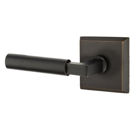 Passage Bryce Left Handed Lever with #6 Rose and Concealed Screws in Medium Bronze