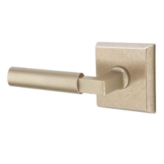 Passage Bryce Left Handed Lever with #6 Rose and Concealed Screws in Tumbled White Bronze