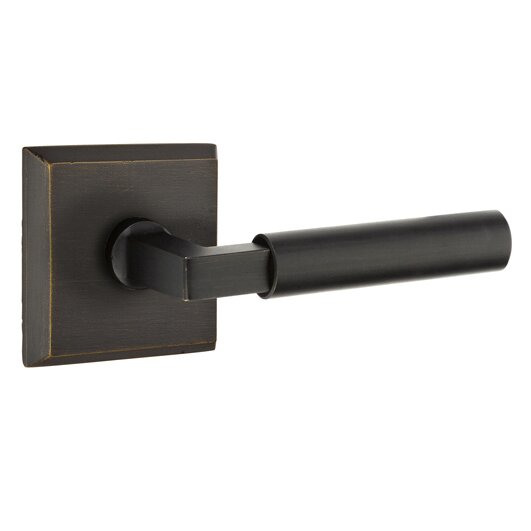 Passage Bryce Right Handed Lever with #6 Rose and Concealed Screws in Medium Bronze