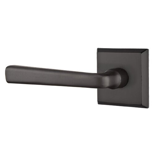 Passage Left Handed Cimarron Lever And #6 Rose with Concealed Screws in Flat Black Bronze