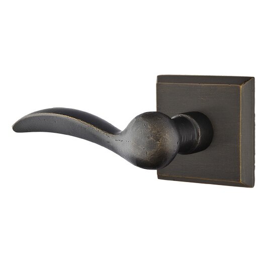 Passage Left Handed Durango Lever And #6 Rose with Concealed Screws in Medium Bronze