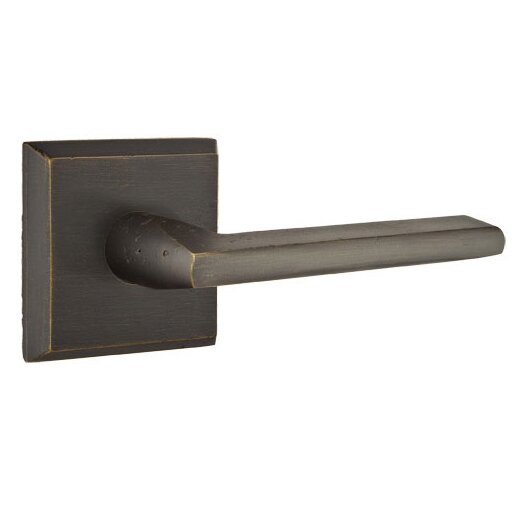 Passage Right Handed Lariat Lever And #6 Rose with Concealed Screws in Medium Bronze