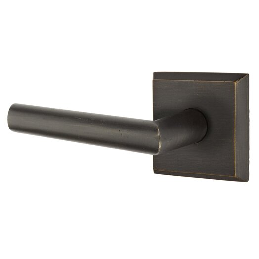 Passage Mariposa Left Handed Lever with #6 Rose and Concealed Screws in Medium Bronze
