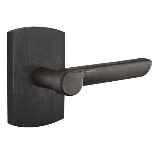 Privacy Right Handed Aurora Lever With #4 Rose in Medium Bronze