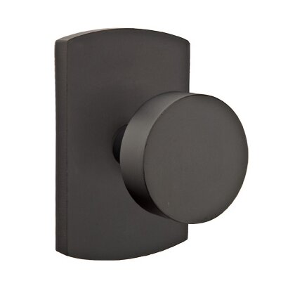 Privacy Round Knob And #4 Rose with Concealed Screws in Flat Black Bronze