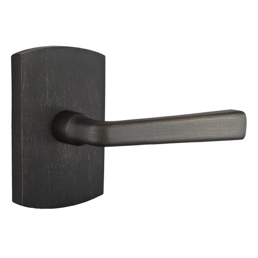 Privacy Right Handed Cimarron Lever With #4 Rose in Medium Bronze