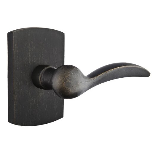 Privacy Right Handed Durango Lever And #4 Rose with Concealed Screws in Medium Bronze