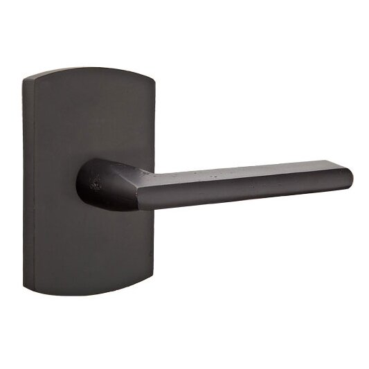 Privacy Right Handed Lariat Lever And #4 Rose with Concealed Screws in Flat Black Bronze