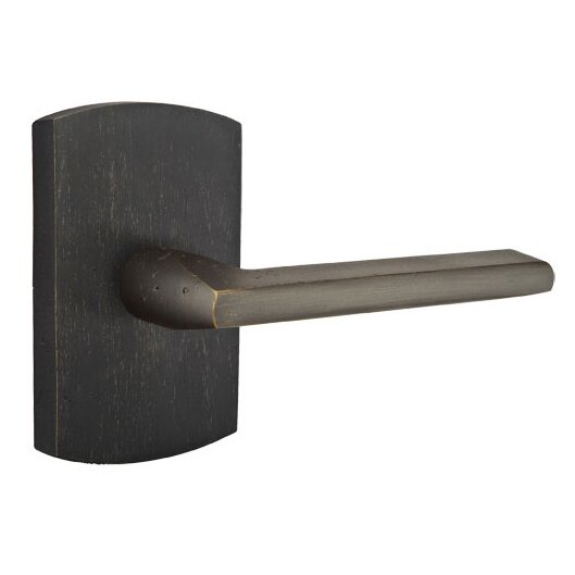 Privacy Right Handed Lariat Lever And #4 Rose with Concealed Screws in Medium Bronze