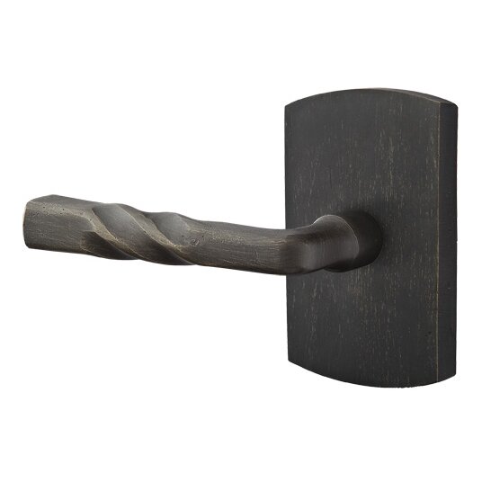 Privacy Left Handed Montrose Lever And #4 Rose with Concealed Screws in Medium Bronze