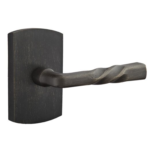 Privacy Right Handed Montrose Lever With #4 Rose in Medium Bronze