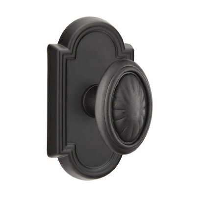 Privacy Parma Knob With #11 Rose in Flat Black Bronze